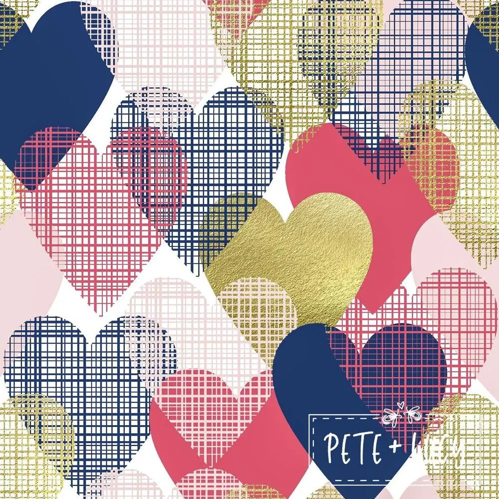 PETE + LUCY Geo Hearts Ruffle Long Sleeve Romper 18-24 months NEW Valentine